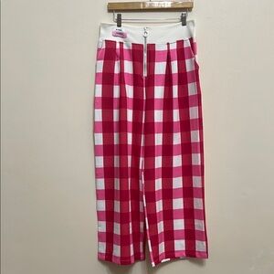 IBL AMUSE Pink and White Checkered Pants